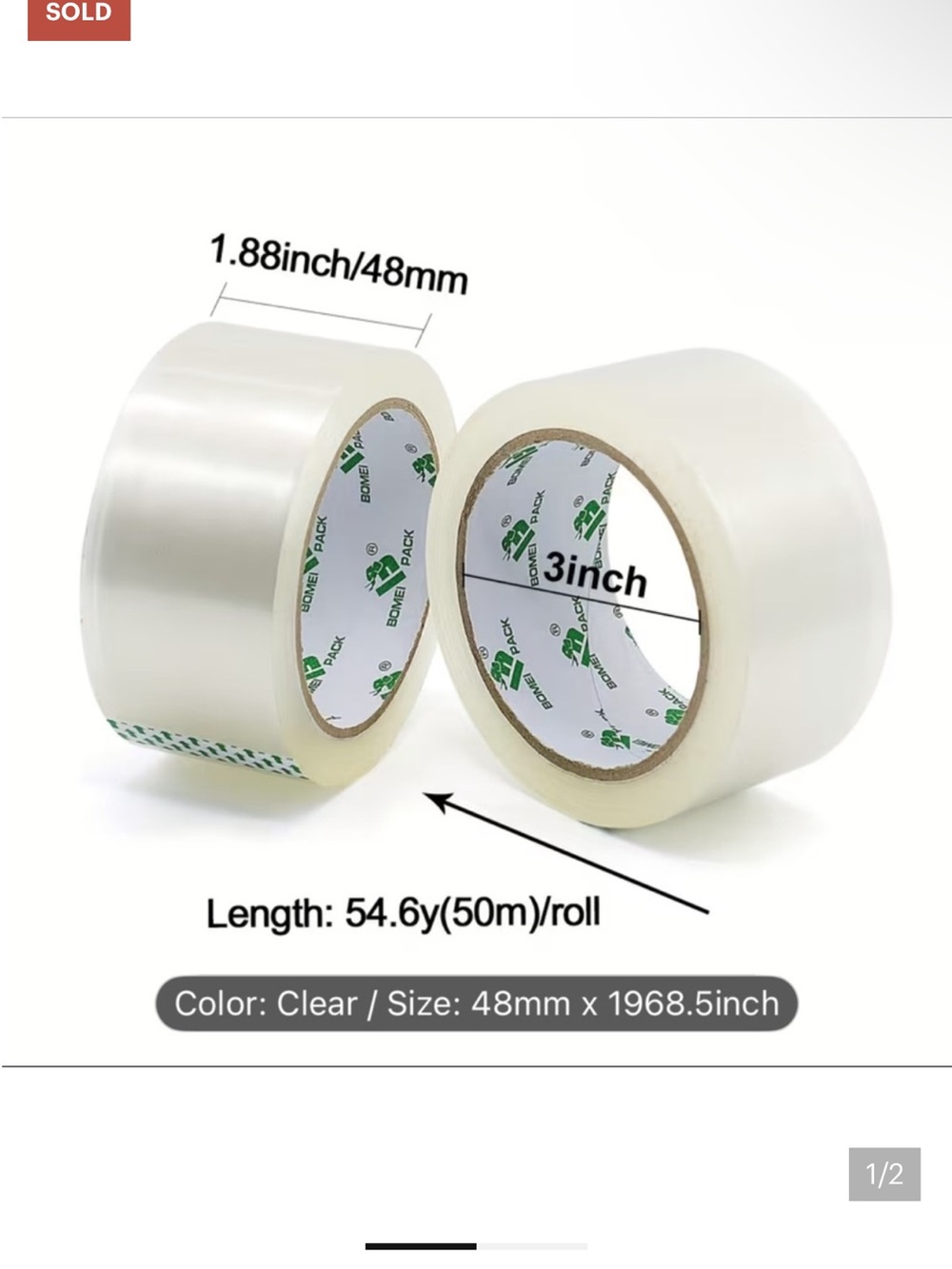 6 Rolls Packaging Tape New